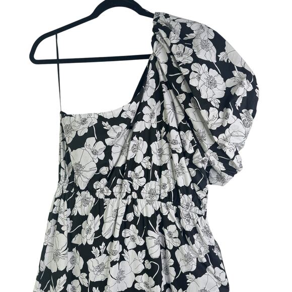 Hyacinth House Tuckernuck Maureen One Shoulder Black & White Maxi Dress Large - Picture 10 of 16